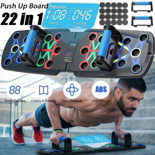 Electric/Automatic Count Push Up Board Strength Train Equipment Foldable for Chest Abdomen Arms and Back Train Home Gym Equipment Fitness