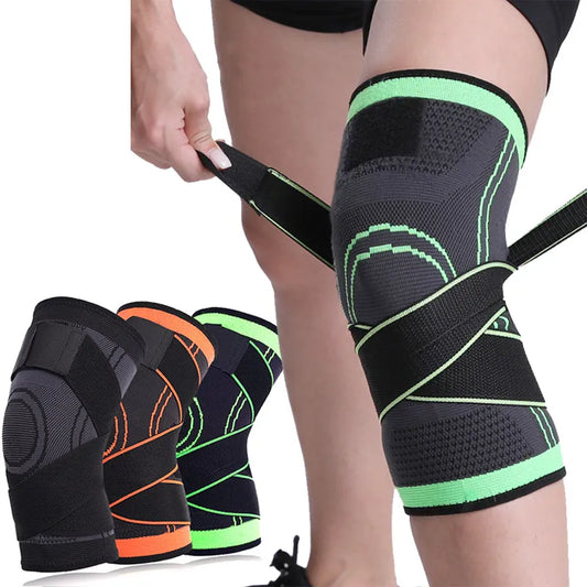 1PC 3D Health Fitness Knee Pads unisex Pressurised Elastic Knee pad Support Bandage